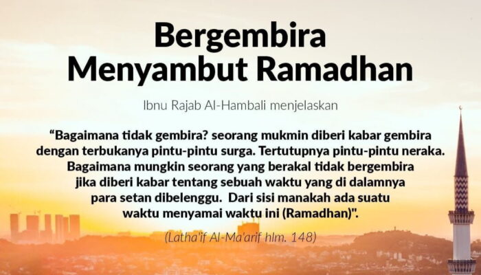 CERAMAH: Gembira Menyambut Bulan Suci Ramadhan