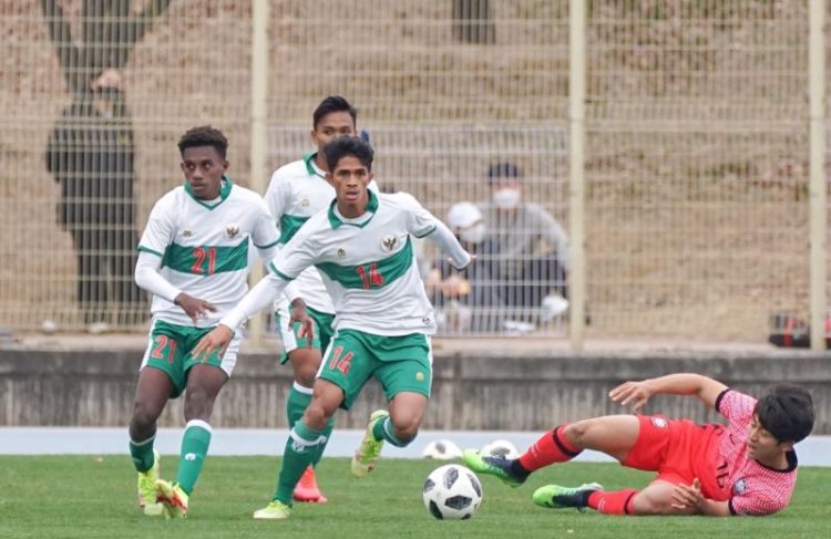 Timnas Indonesia U-19 vs Timnas Korea Selatan U-19. Foto: PSSI