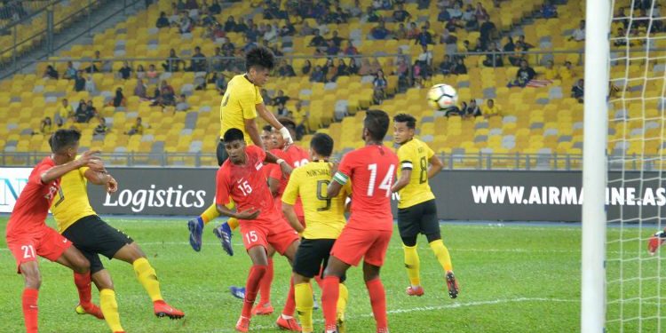 Laga ujicoba Malaysia vs Singapura (1-2) di Stadion NAsional Singapura, Sabtu (26/03/22). Dok. Indosport
