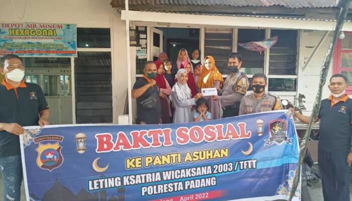 Leting TFTT/Ksatria Wicaksana Gelombang 1 Polresta Padang Gelar Bakti Sosial