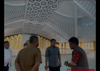 Masjid Agung Dharmasraya Makin Megah, Jalinsum Dibangun 2 Jalur