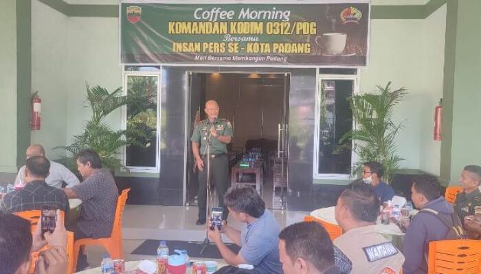 Perkuat Sinergi, Kodim 0312/Padang Gelar Cofee Morning Bersama Insan Pers