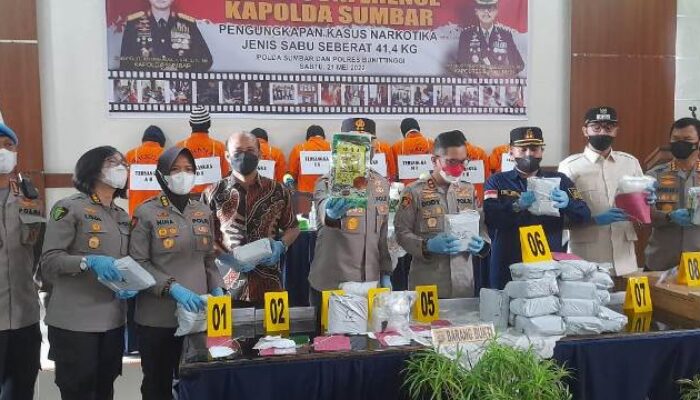 Polres Bukittinggi dan Polda Sumbar Amankan Sabu Senilai Rp62 Miliar