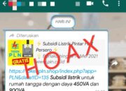 HOAKS: Informasi Disertai Link PLN Bagikan Subsidi Listrik Rp5 Juta Tidak Benar!