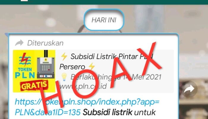 HOAKS: Informasi Disertai Link PLN Bagikan Subsidi Listrik Rp5 Juta Tidak Benar!