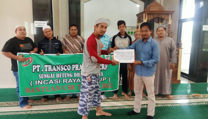 Masjid Taqwa Sungai Betung Koto Baru Kembali Terima Bantuan dari PT Transco Pratama