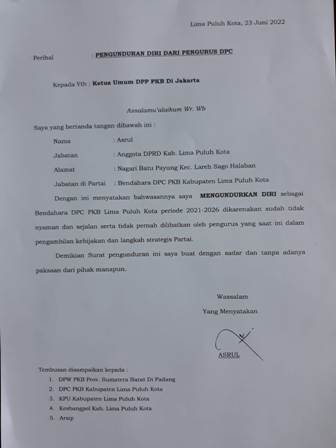 Surat pengunduran diri