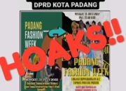 Demam Citayam Fashion Week Menular ke Padang, Ketua DPRD Syafrial Kani Bantah Beri Izin “Padang Fashion Week”!