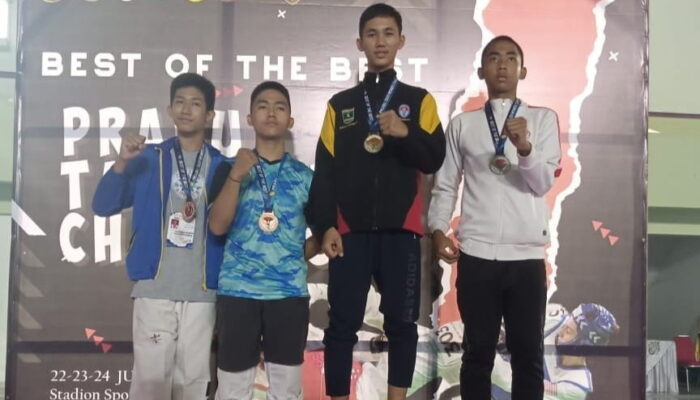 Atlet Dharmasraya Raih Emas di Kejuaraan Best Of The Best Prabu Taekwondo Challenge di Banten