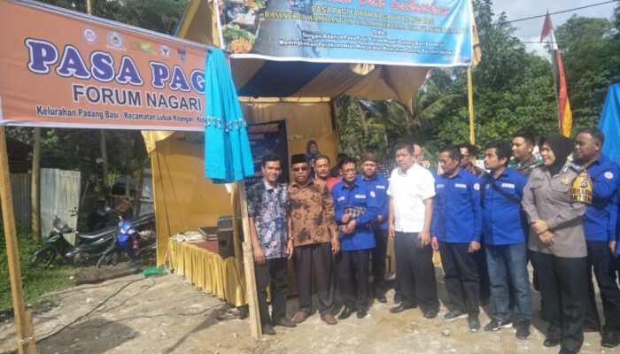 PT Semen Padang-KAN Luki Resmikan Pasar Pagi Forum Nagari Padang Besi,  Camat Luki: Bangkitkan Sektor Ekonomi Masyarakat Usai Pandemi