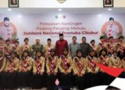 Dilepas Walikota Fadly Amran, Kontingen Pramuka Kwarcab 12 Padang Panjang Ikuti Jambore Nasional Cibubur