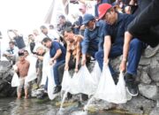 PT Semen Padang Kembali Sebar Ribuan Ikan Bilih ke Habitat Asli Danau Singkarak