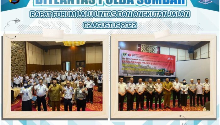 Direktorat Lalu Lintas Polda Sumbar Gelar Rapat Forum Lalu Lintas dan Angkutan Jalan