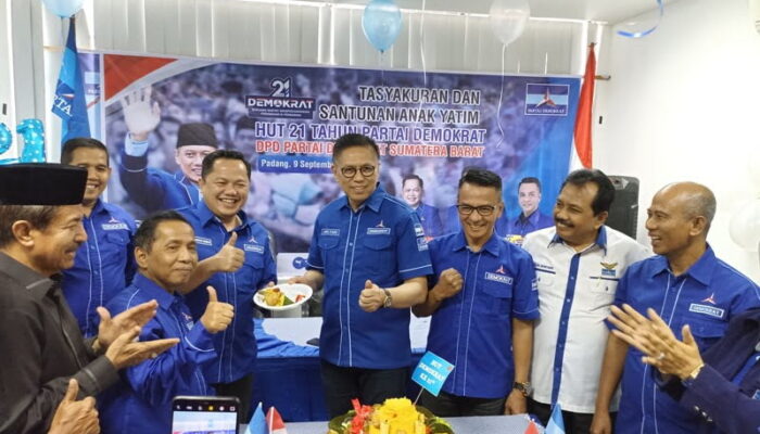 Demokrat Sumbar Jadikan HUT Ke-21 Momentum Konsolidasi Pemenangan Pemilu 2024