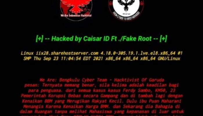 Protes Kinerja Pemerintah, Situs Resmi Bawaslu Sijunjung Diretas