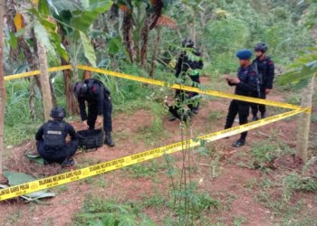 Tim Penjinak Bom Polda Sumbar Ledakan “Bom Mortir” Temuan Warga Kubang Sawahlunto