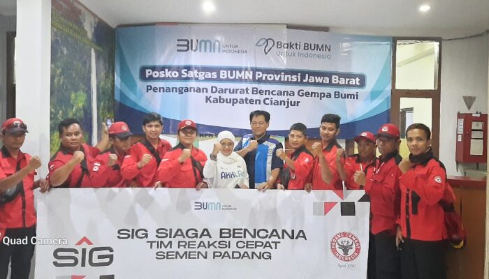 Tiba di Cianjur, TRC Semen Padang Berkoordinasi dengan BUMN Peduli