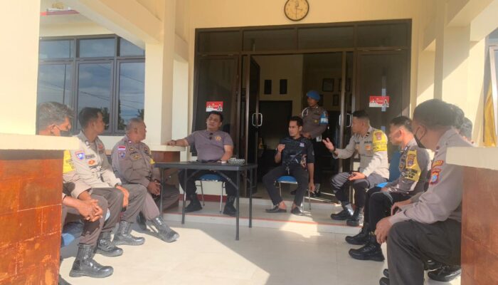 Pengamanan Pilkades Serentak 2022, Kapolres Donggala AKBP M Yudie Sulistiyo Berikan Arahan Personel Polsek Sirenja