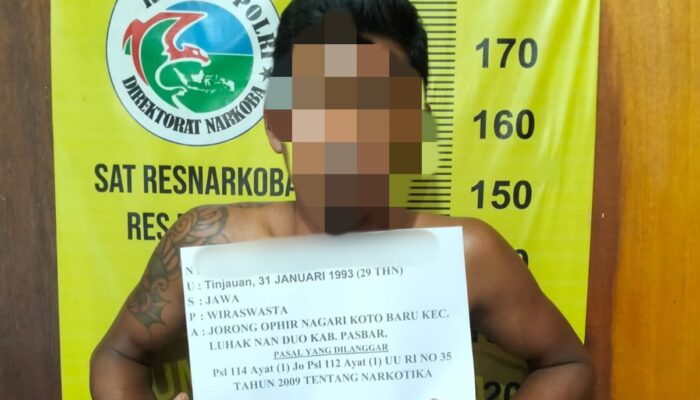 Ingin Transaksi Sabu, Personel Polsek Pasaman Ringkus Seorang Pemuda