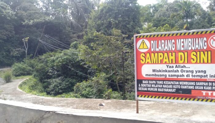 Perna No.10/2017, Sanksi Tegas Bagi Pembuang Sampah Sembarangan di Koto Rantang Agam