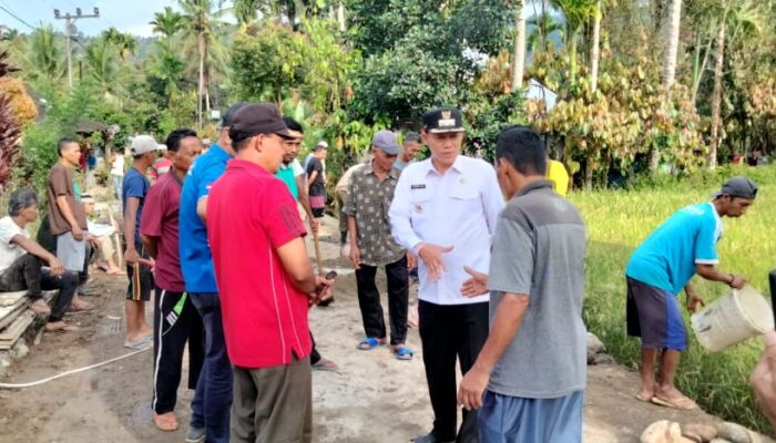 Wabup Pasaman Tinjau Pelebaran Jalan di Jorong Air Abu