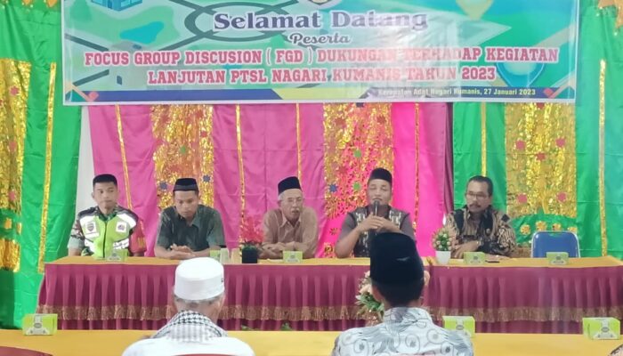Kepastian Hukum Hak Kepemilikan Tanah Warga, Kerapatan Adat dan Ninik Mamak Nagari Kumanis Gelar FGD