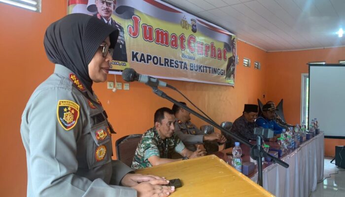 Program Jumat Curhat, Kapolresta Bukittinggi Sosialisasi Cegah Stunting, Aturan Lalu Lintas dan Maraknya Aksi Penipuan