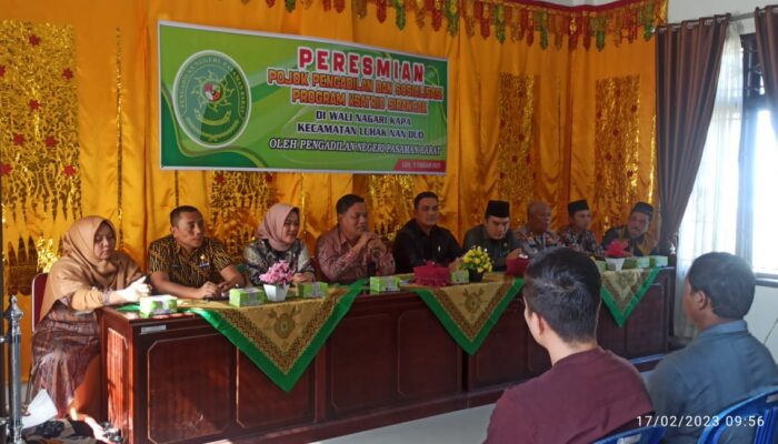 PN Pasaman Barat Bersama Nagari Kapa Luncurkan Pojok Pengadilan