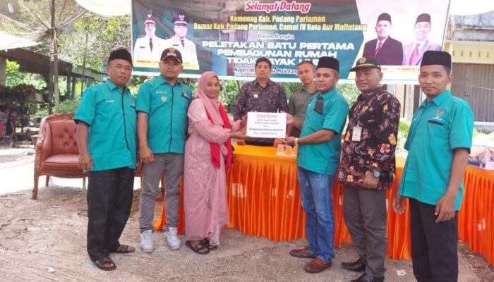 Nagari III Koto Aur Malintang Selatan Serahkan Bantuan RTLH di Korong Lancang