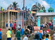 Ratusan Masyarakat Antusias Goro Pembagunan Masjid Muslimin Nagari Labuah Gunuang