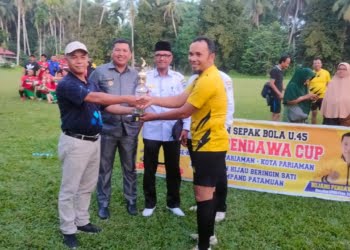 Forum Kepala Desa Kota Pariaman Juarai Turnamen U45 Pandawa Cup