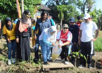 Sebanyak 1.000 Bibit Pohon dan Bibit Ikan di Sungai Air Camar Padang Timur Dilepaskan