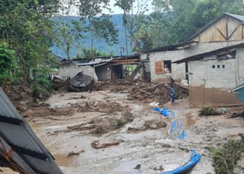 Banjir Bandang Terjang 4 Rumah Serta Lahan Pertanian Warga di Nagari Surian Solok