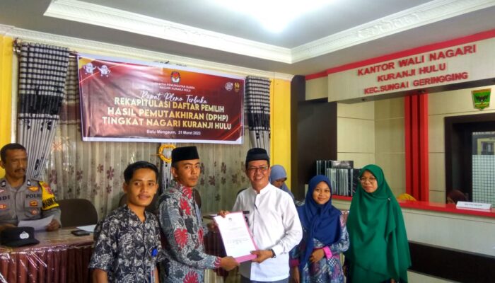 Nagari Kuranji Hulu Gelar Rapat Pleno Terbuka Rekapitulasi DPHP