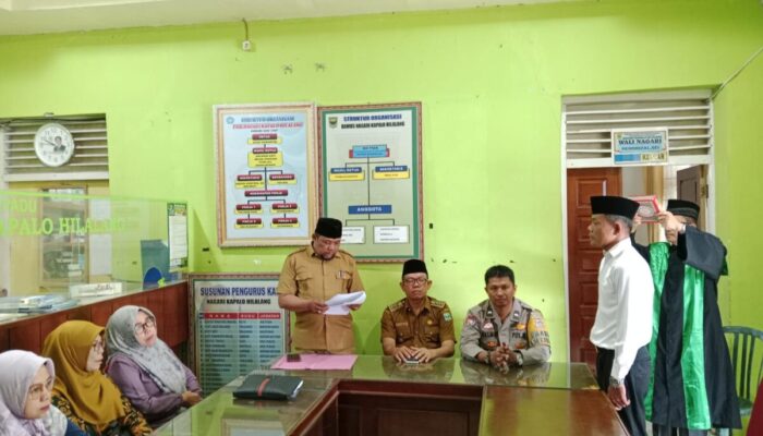 Oki Ariadi Dilantik dan Diambil Sumpah Jadi Wali Korong Tarok Definitif