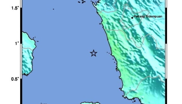 Gempa M 6.4 Guncang Padang Sidempuan, Getaran Hebat Terasa Sampai Sumbar