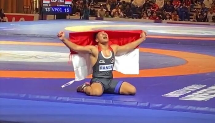 Cabor Gulat, Personel Direktorat Samapta Polda Sumbar Raih Medali Emas Pada Sea Games di Kamboja