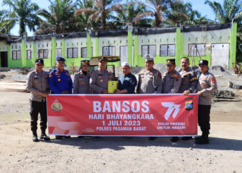 HUT Bhayangkara Ke-77, Polres Pasaman Barat Kunjungi Pondok Pesantren dan Panti Asuhan
