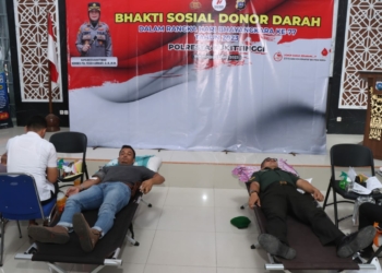 Sambut Hari Bhayangkara Ke-77, Polresta Bukittinggi Gelar Donor Darah