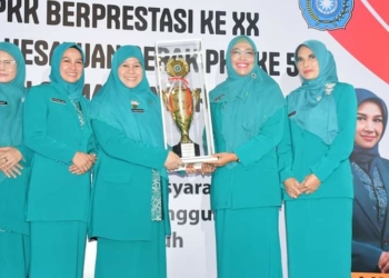Kontingen TP PKK Kota Padang Juara Umum Jambore PKK XX Sumbar 2023