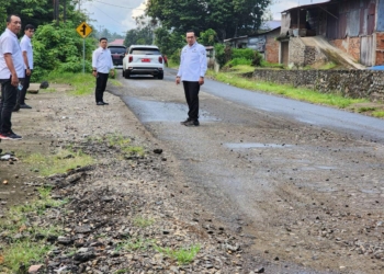Tanggapi Keluhan Masyarakat, Bupati Eka Putra Tinjau Kondisi Ruas Jalan Di Tanah Datar
