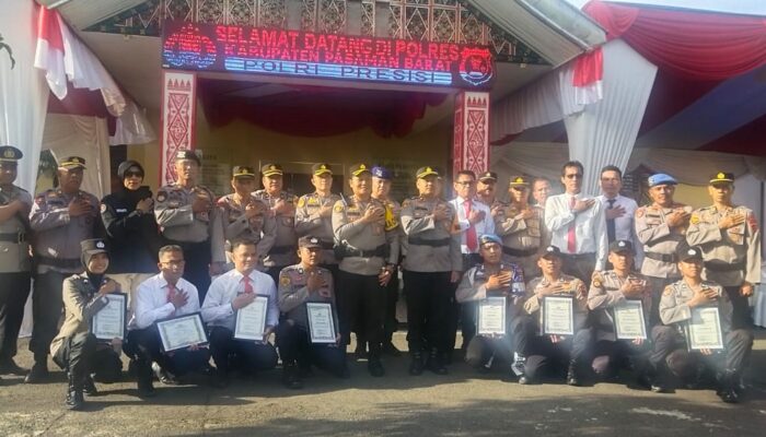 Kapolres Pasaman Barat AKBP Agung Basuki Pimpin Sertijab Kasat Lantas