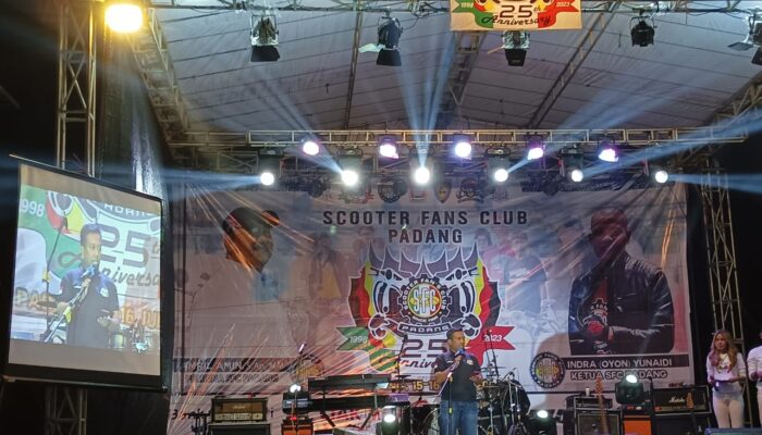 Ratusan Pecinta Vespa Tanah Air Hadiri Anniversary 25 Tahun Scooterist Fans Club Kota Padang