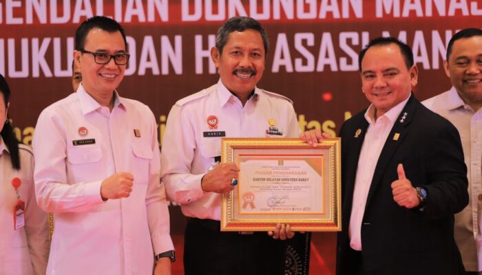 Kanwil Kemenkumham Sumbar Raih Penghargaan Pengelolaan Barang Milik Negara Terbaik pada Rakor Pengendalian Program Dukungan Manajemen Tahun 2023