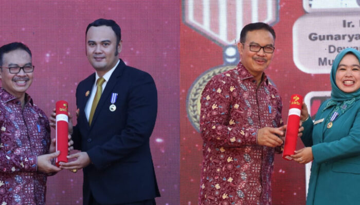 Bupati Sijunjung Benny Dwifa Yuswir Bersama Ketua TP PKK  Riri Benny Dwifa Raih Penghargaan Manggala Karya Kencana dari BKKBN RI