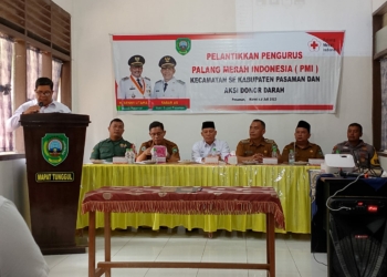 Pengurus PMI Mapat Tunggul Dilantik, Wabup Minta Bentuk PMR di Sekolah