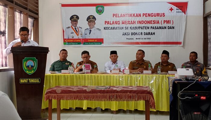 Pengurus PMI Mapat Tunggul Dilantik, Wabup Minta Bentuk PMR di Sekolah