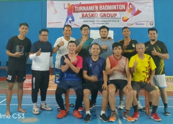 Final Turnamen Badminton Basko Group 2023: Pasangan Muda Taklukan Ganda Berpengalaman