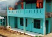Kobaran Api Hanguskan Tiga Ruangan di Pondok Pesantren Modern Al Harbi Pabalutan Rambatan