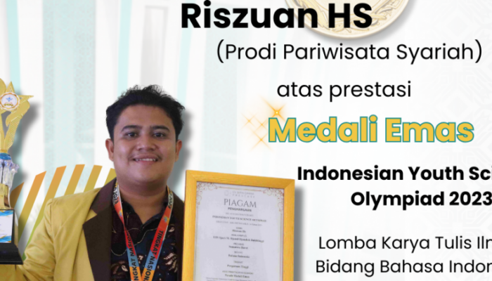 HEBAT! Riszuan HS, Mahasiswa UIN Bukittinggi Raih Medali Emas di Ajang Nasional Indonesian Youth Science Olympiad 2023